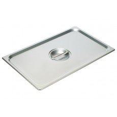 Winco SPSCF Stainless Steel Solid Cover, Fits on Full-Size Steam Table Pan, NSF Listed