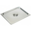 Winco SPSCH Stainless Steel Solid Cover, Fits on Half-Size Steam Table Pan, NSF Listed