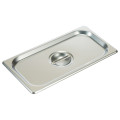 Winco SPSCT Stainless Steel Solid Cover, Fits on Third-Size Steam Table Pan, NSF Listed
