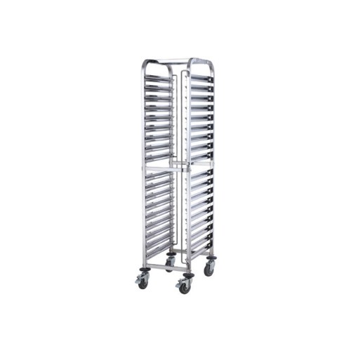 Winco SRK-36 End-Load Steam Table Pan/Food Pan Rack, (36)Tier(s), Stainless Steel, Brakes, 1000lb Capacity