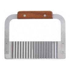 Winco SRT-7 Serrator with Wood Handle, 7 inch, Stainless Steel