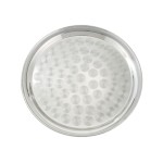 Winco STRS-16 Round Serving Tray, Swirl Pattern, Stainless Steel, 16(d) x 1(h) inch