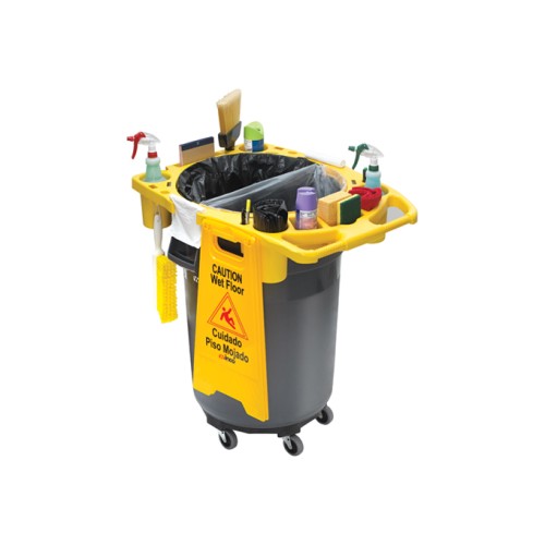 Winco TCD-44Y Container Caddy, Plastic, Fits (44)Gallon(s) Trash Can