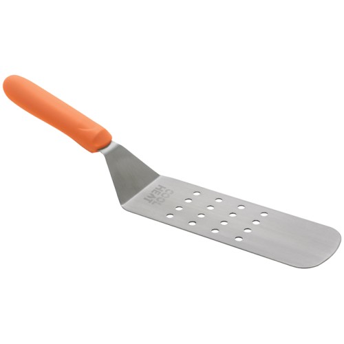 Winco TNH-91 Cool Heat High Heat Flexible Turner with Offset, Perforated 8-1/4(w) x 2-7/8(d) inch Blade, NSF Listed