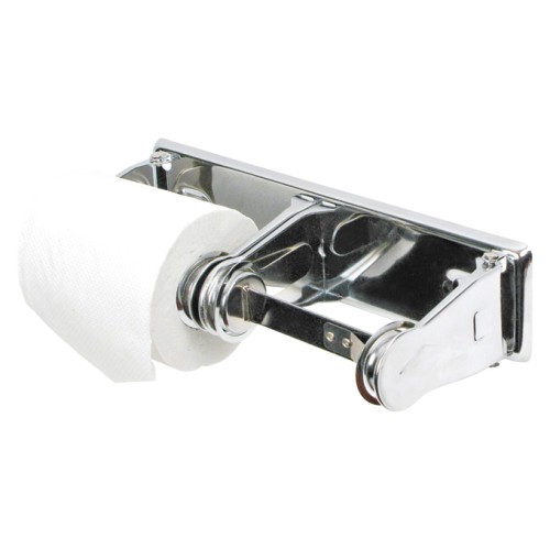 Winco TTH-2 Toilet Tissue Holders, Double Roll, Chrome-Plated Steel