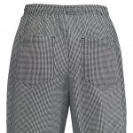 Winco UNF-4KM Newbury Chef Pants, Houndstooth, Poly Blend, Black/White Stripe Color, Medium