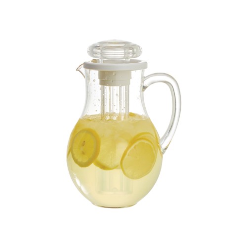 Winco WPIT-19 Water Pitcher with Ice Tube Core, 64oz