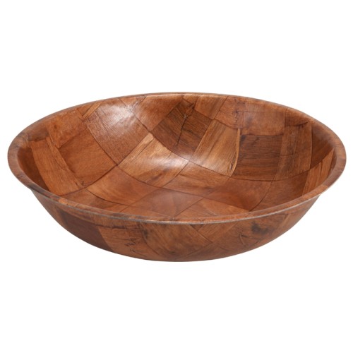Winco WWB-14 Salad Bowl, Wooden, 14(w) x 14(d) x 3(h) inch