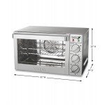 Waring WCO250X Commercial Convection Oven, Quarter-Size, (2)Rack(s), 1700w, 14amps, 120v/60/1-ph, NSF Listed