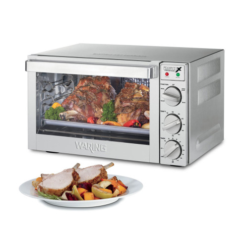 Waring WCO250X Commercial Convection Oven, Quarter-Size, (2)Rack(s), 1700w, 14amps, 120v/60/1-ph, NSF Listed