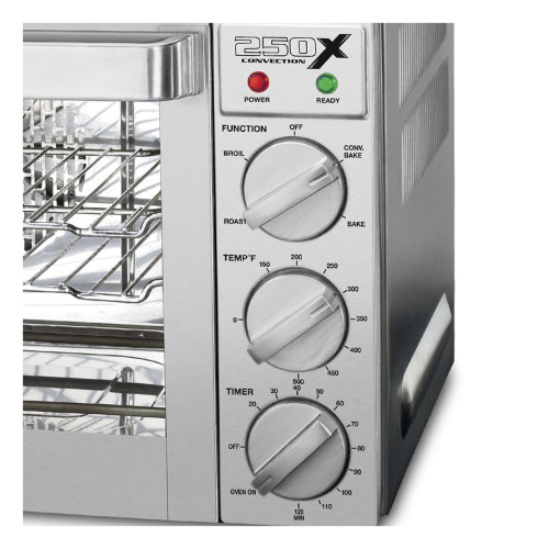 Waring WCO250X Commercial Convection Oven, Quarter-Size, (2)Rack(s), 1700w, 14amps, 120v/60/1-ph, NSF Listed