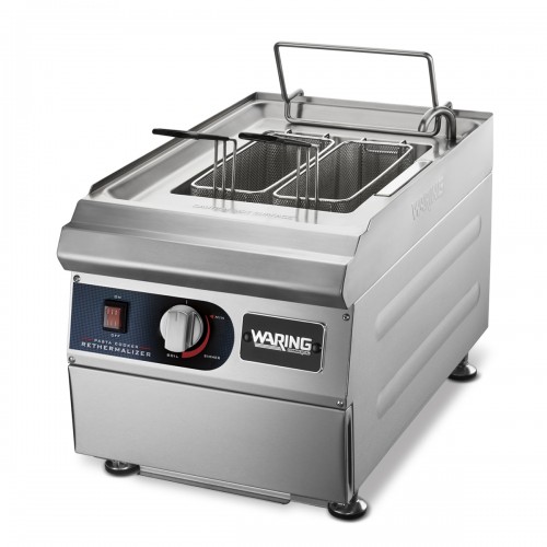 Waring WPC100 13.1qt Pasta Cookers | Re-Thermalizer,  (2) Rectangular + (4) Round Baskets, 14.1 x 21.78  x 18 inch, 208-240v, 2700w, NSF Listed