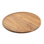 Tablecraft 11829 Lazy Susan, Acadia Wood, Light Brown, Round, 15(w) x 15(d) x 1/625(h) inch