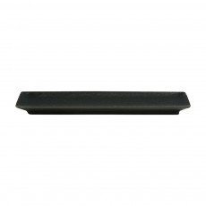 Cameo 910-710103 Onyx Rectangular Platter, 10-1/2 inch, Black Ceramic - 24 each