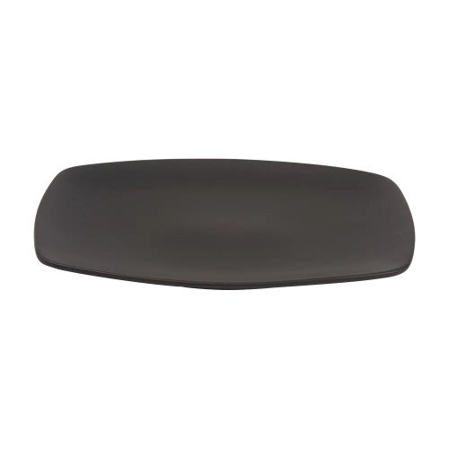 Cameo 910-710243 Onyx Platter, Rectangular, Coupe, Ceramic, Black, Vitrified Glaze, 14(w) x 10-1/4(d) x 1(h) inch, 12 each