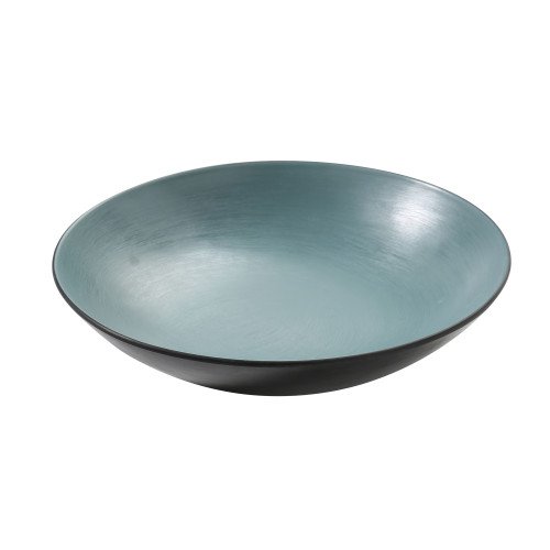 Yanco BM-309TL Birmingham-Teal Salad/Pasta/Soup Bowls, 30oz, Melamine, Gray & Teal, 24 each