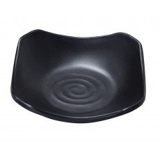 Yanco BP-0103 Black Pearl Sauce Dish, 4oz, Square, Melamine, Matting Surface, 72 each
