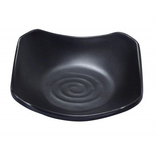 Yanco BP-0103 Black Pearl Sauce Dish, 4oz, Square, Melamine, Matting Surface, 72 each