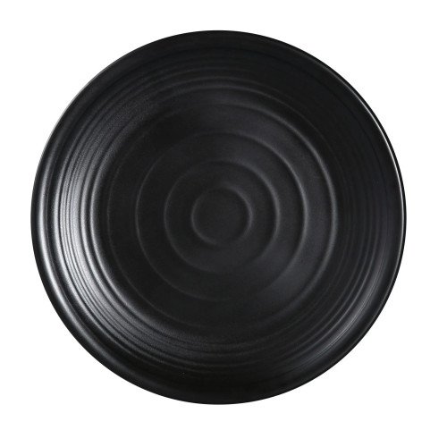 Yanco BP-0109 Black Pearl Plate, Round, Melamine, Matting Surface, 9(w) x 9(d) x 1(h) inch, 24 each