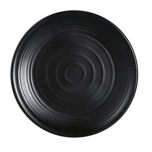 Yanco BP-0106 Black Pearl Plate, Round, Melamine, Matting Surface, 6(w) x 6(d) x 0.5(h) inch, 48 each