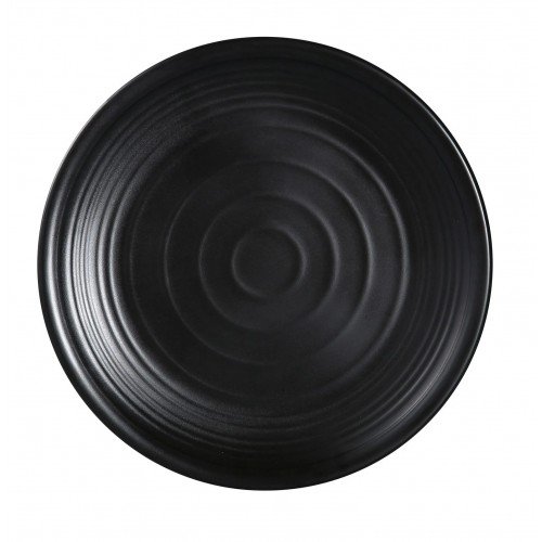 Yanco BP-1012 Black Pearl Plate, Round, Melamine, Matting Surface, 12.5(w) x 12.5(d) x 1.25(h) inch, 12 each