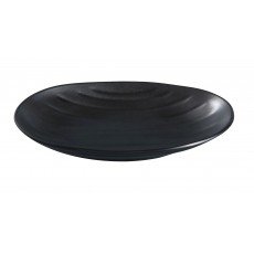 Yanco BP-2108 Black Pearl Plate, Melamine, Matting Surface, Oval Deep, 8.25(w) x 5(d) x 1.25(h) inch, 48 each