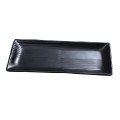 Yanco BP-2213 Black Pearl Plates, Rectangular, Melamine, Matting Surface, 13(w) x 6.25(d) x 1(h) inch, 12 each