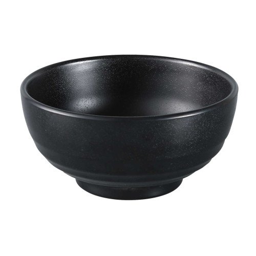 Yanco BP-3007 Black Pearl Woodon Noodle Bowls, 38oz Capacity, Melamine, Matt Black, 7.5(w) x 7.5(d) x 3(h), 48 each