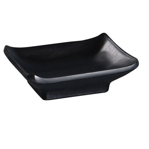 Yanco BP-4046 Black Pearl Sauce Dishes, 2-1/2oz, Rectangular, Melamine, Matt Black, 7(w) x 2-1/2(d) x 1-1/4(h), 72 each