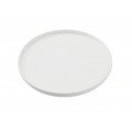 Yanco CA-212 Cambria Plates, Round, Upright Rim, Bright White, Porcelain, 12(w) x 12(d) x 1(h) inch - 12 each