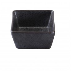 Yanco DB-4031 Diamond Black Sauce DIsh, 4oz, Square, Porcelain, 3(w) x 3(d) x 1-3/4(h) inch, 48 each