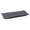 Yanco DB-411 Diamond Black Plate, Porcelain, Rectangular, 10-1/2(w) x 4-3/8(d) x 1(h) inch, 24 each