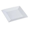Yanco ML-212 Main Land Plate, Square, Super White, Porcelain, Glazed, 12(w) x 12(d) x 1-1/4(h) inch, 12 each