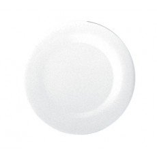 Yanco MS-110WT Milestone Round Plate, Narrow Rim, White, Melamine, 24 each