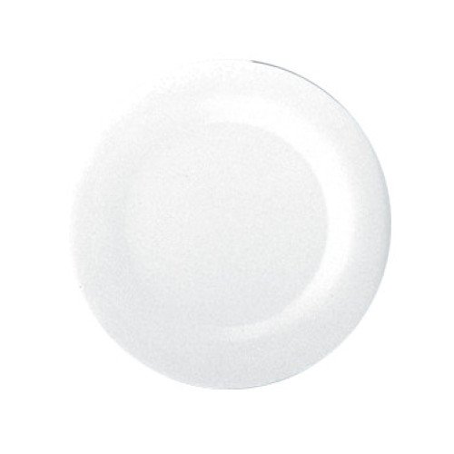 Yanco MS-110WT Milestone Round Plate, Narrow Rim, White, Melamine, 24 each