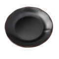 Yanco NA-110BK Natural Art Dinner Plates, Round, Melamine, Black, 10(w) x 10(d) x 1(h) inch, 24 each
