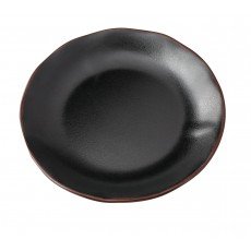 Yanco NA-110BK Natural Art Dinner Plates, Round, Melamine, Black, 10(w) x 10(d) x 1(h) inch, 24 each