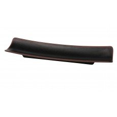 Yanco NA-414BK Natural Art Sushi/Display Plates, Rectangular, Melamine, Black, 13(w) x 3-1/2(d) x 1(h) inch, 36 each