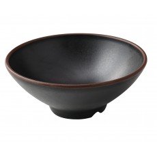 Yanco NA-609BK Natural Art Ramen Bowls, Melamine, Black, 55oz, 9(w) x 9(d) x 3-1/2(h) inch, 24 each