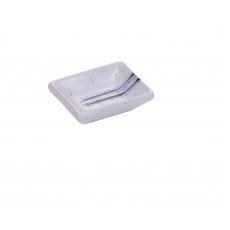 Yanco OC-5103 Ocean Sauce Dish, Porcelain, 1oz, Rectangular, White/Blue, Glazed, 3(w) x 2-1/4(d) x 1(h) inch. 48 each