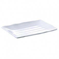 Yanco OK-2412 Osaka Plate, White, Melamine, Rectangular, 36 each