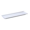 Yanco OK-7015 Osaka Sushi Plate, White, Melamine, Rectangular, 12 each
