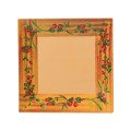 Yanco OL-1121 Olive Plate, Melamine, Square, Yellow/Orange, 12 each