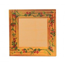 Yanco OL-1121 Olive Plate, Melamine, Square, Yellow/Orange, 12 each