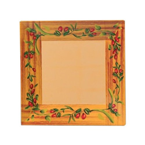 Yanco OL-1121 Olive Plate, Melamine, Square, Yellow/Orange, 12 each