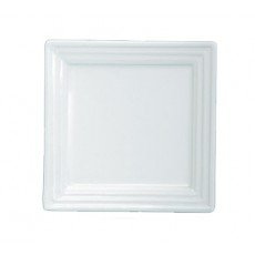 Yanco PL-112 Pride Land Plate, Square, Porcelain, Bone White, Glazed, 12(w) x 12(d) x 1-1/4(h) inch, 12 each