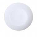Yanco PS-12-C Piscataway Round Coupe Plates, 12 inch, Bone White Porcelain - 12 each