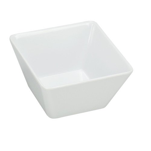 Yanco RM-404 Rome Bowls, 10oz, Square, Melamine, White, 72 each