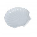 Yanco SD-9 Shell Dish, Shell Shape, Porcelain, Bight White, 9(w) x 9.75(d) x 1.75(h) inch, 12 each