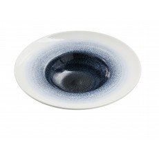 Yanco UN-509 Universe Soup Plate, 7oz, Porcelain, White/Blue, Glazed, 9.5(w) x 9.5(d) x 2(h) Inch – 24 each